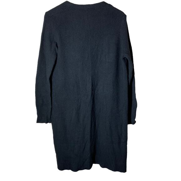 Allison Joy Black Waffle Long Cardigan Size Small Evereve - Picture 3 of 6